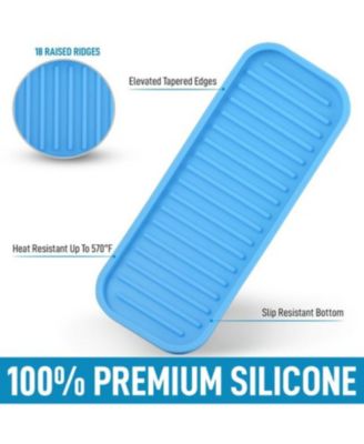 Silicone Sponge Holder for Kitchen Sink - Flexible Multipurpose Soap Tray