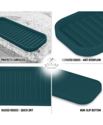 Silicone Sponge Holder for Kitchen Sink - Flexible Multipurpose Soap Tray