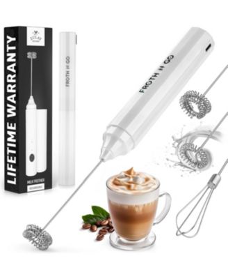 Froth N Go Rechargeable Milk Frother with Case for Lattes