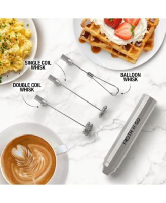 Froth N Go Rechargeable Milk Frother with Case for Lattes