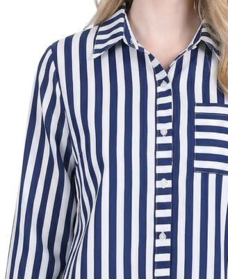 Women's Long-Sleeve Blouse with Chest Pocket