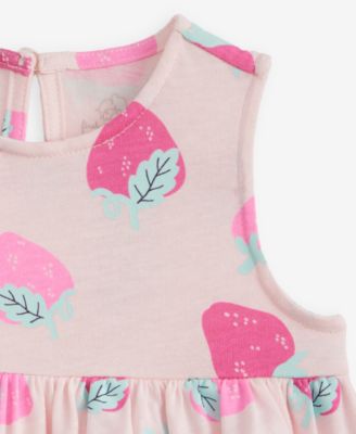 Baby Girls' 0M-24M Strawberry-Print Sunsuit