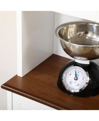 Dining Room Kitchen Hutch Storage Cabinet with Antique Details