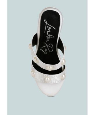 Womens Django Pearl Embellished Wedge Sandals