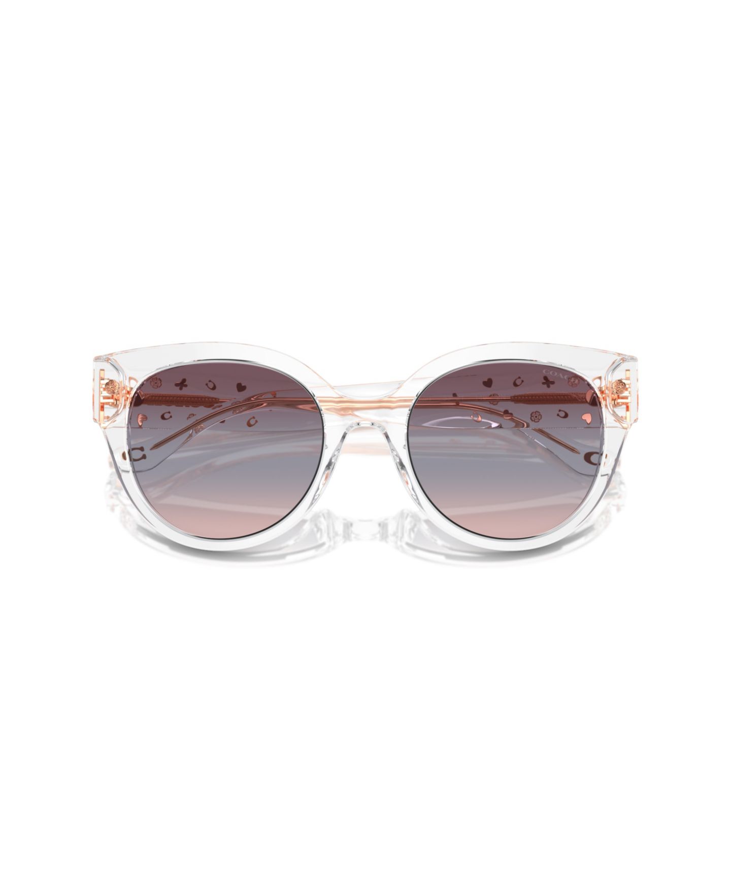 Женские солнцезащитные очки Coach Round Sunglasses, CR612 HC8393U, цвет: Прозрачный — фото 5