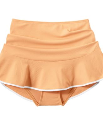 Women's Pique Ruffle Hem Mini Swim Skirt
