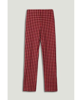 Women's Plaid Slit-Hem Pants