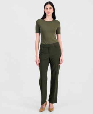Women's High-Rise Straight-Leg Pants