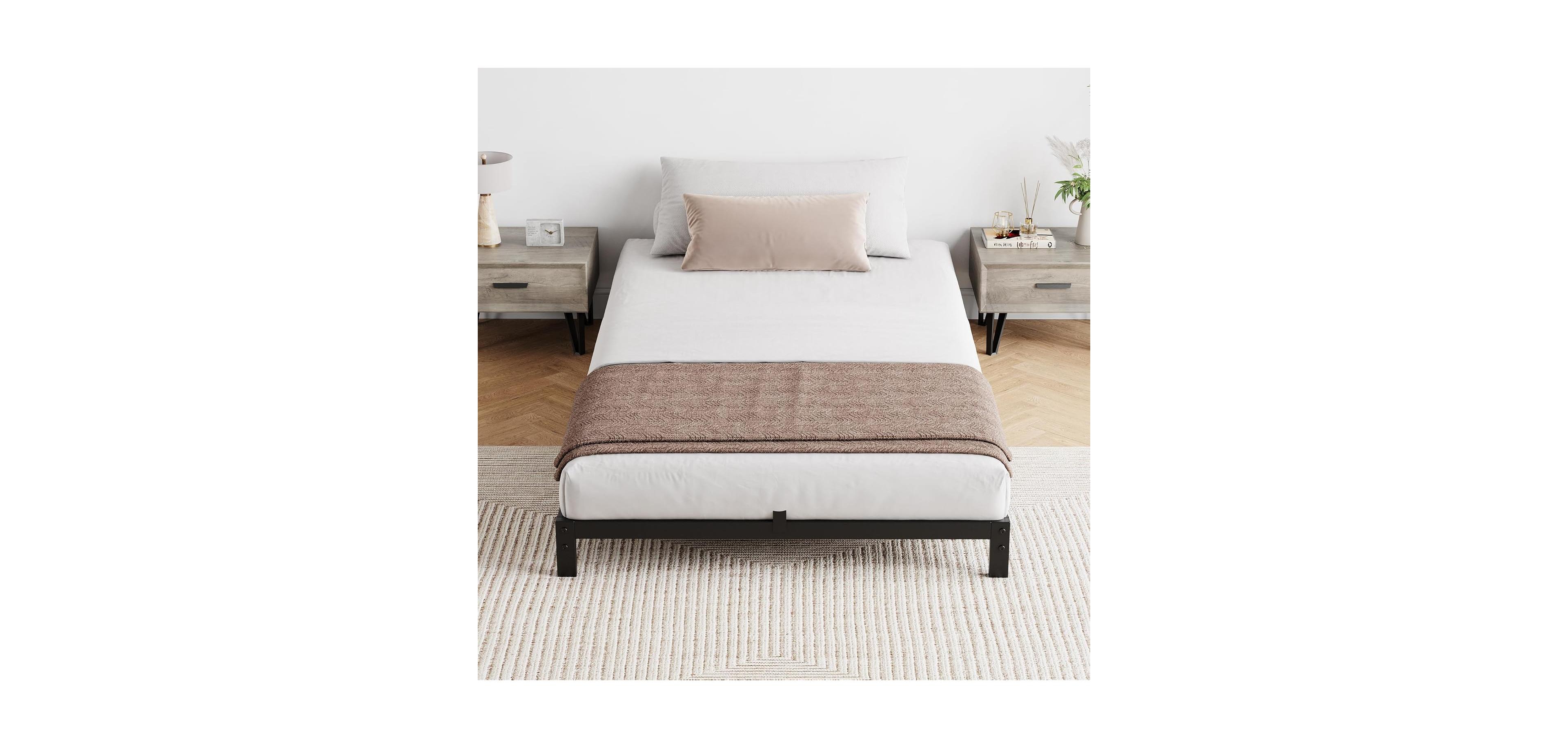 gaomon 6 Inch Bed Frame Heavy Duty Under Bed Storage Easy Assembly Platform Bed
