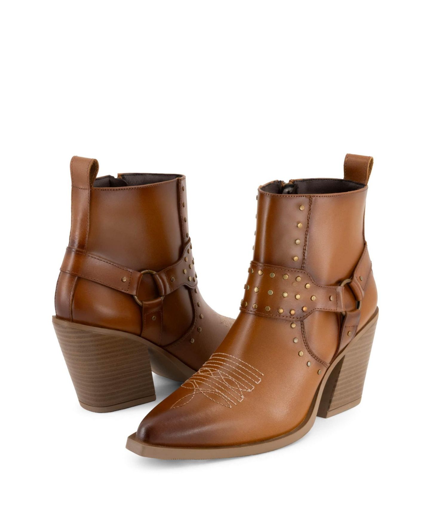Женские ботинки Forastero Western Fashion Leather Booties, цвет: Светлый коричневый — фото 5