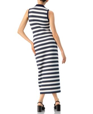 Women's Sleeveless Striped long Dress