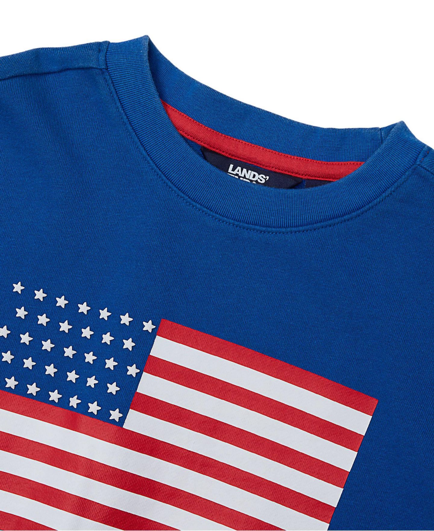 Толстовка Lands' End French Terry Crewneck для мальчиков, цвет: Синий — фото 3