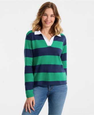 Women's Long Sleeve Mariner Johnny Collar Polo