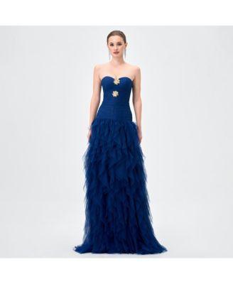 Women's Ziana Strapless Ruffle Ball Gown