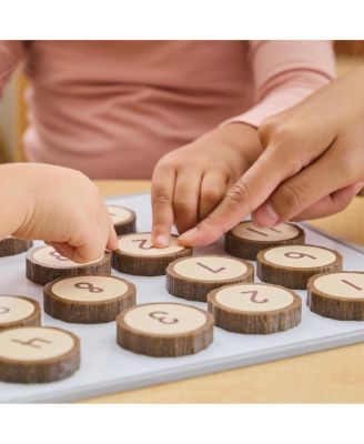 Magnetic Wood Cookie Counters - 21 Pieces