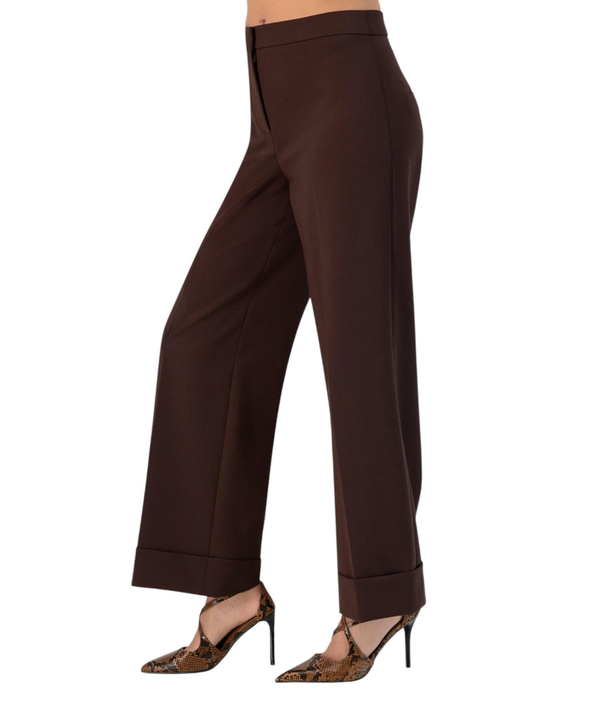 Ivonne Women's Straight-Leg Culotte Pants with Wide Hem