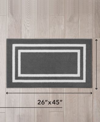 Double Border Runner Rug, 26" x 45"