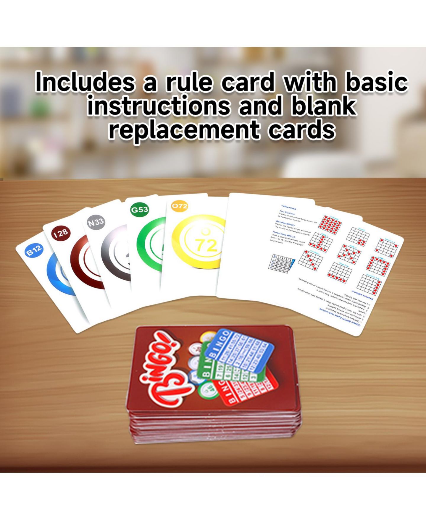 Детские игрушки GSE Games & Sports Expert High Visibility Plastic-Coated Bingo Calling Cards, 79 Cards, Ages 3+ — фото 3