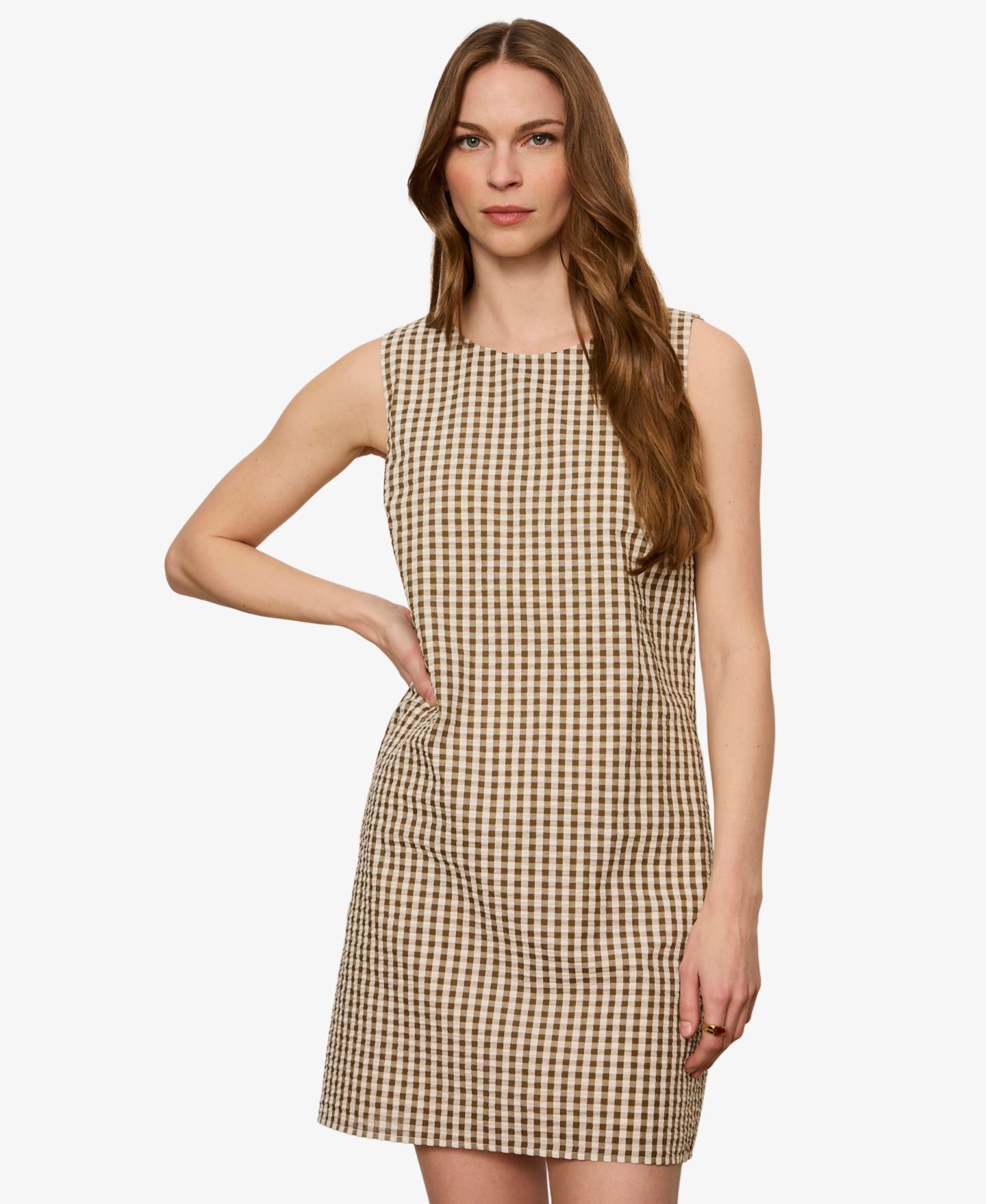 Женское платье Sanctuary Sleeveless Seersucker Mini, цвет: В мелкую клетку — фото 1