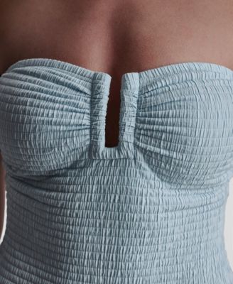 Women's Textured Shirred One-Piece Swimsuit