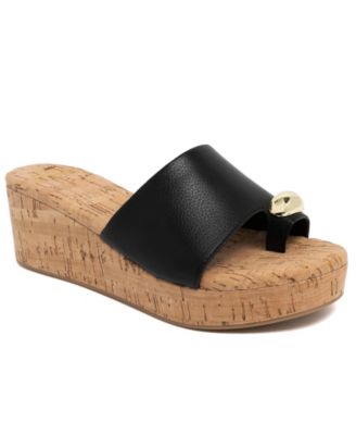 Women's Junely Toe Loop Platform Wedge Sandals