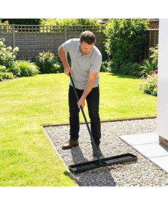 30" x 10" Lawn Leveling Rake with 66.5" Handle