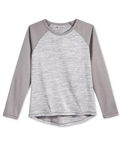 Champion Space-Dye & Mesh Raglan-Sleeve Top, Big Girls (7-16)