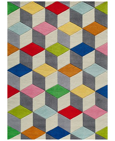 Momeni Lil Mo Hipster LMT-15 Color Cubes Multi Area Rugs