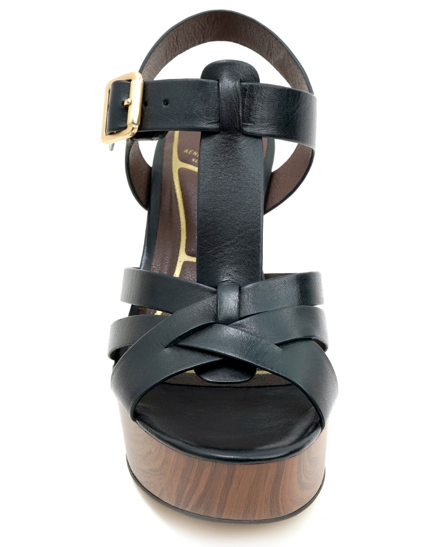 Женские сандалии Kenneth Cole New York Lotus Platform Dress Sandals, цвет: Чёрный кожаный — фото 7