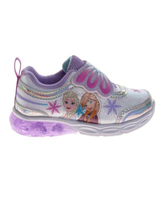 Little Girls Frozen Sneakers Glitter Comfortable Adjustable Strap (Toddler / Kids)