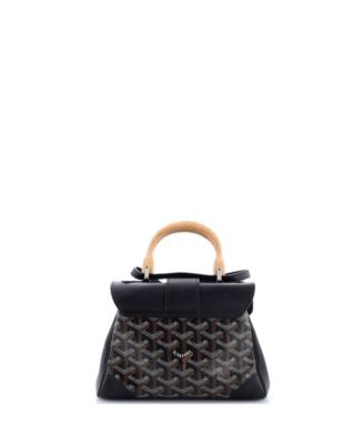 Mini Saigon Top Handle Bag Coated Canvas with Leather