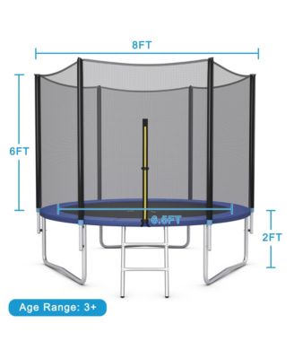 Outdoor Trampoline Bounce Combo W/Safety Closure Net Ladder