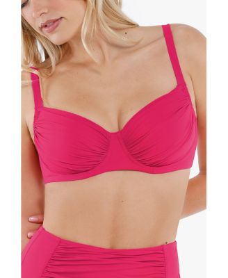 Women's Shapewear Ruched Tummy Control Bikini Top & High Waist Bottom Bikini Set