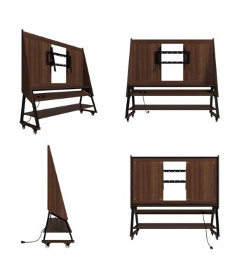 40-60 Inch Universal TV Stand, Movable Media Console, Entertainment Center with 3-Layer Storage Rack