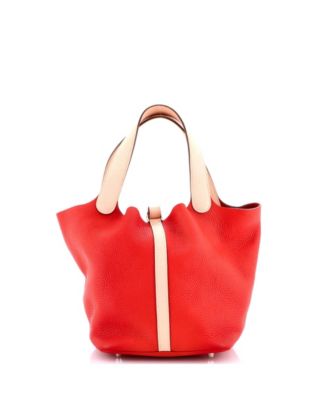 MM Bicolor Picotin Lock Bag Clemence with Swift