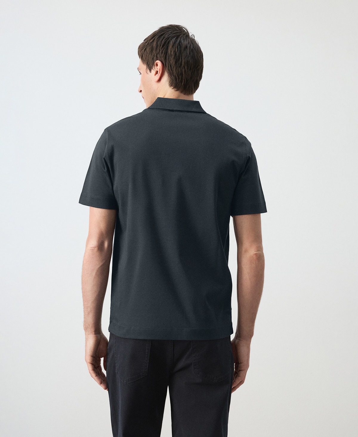 Mango Men's Cotton Fine-Knit Polo Shirt