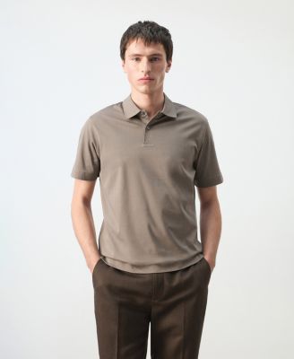 Men's Cotton Fine-Knit Polo Shirt