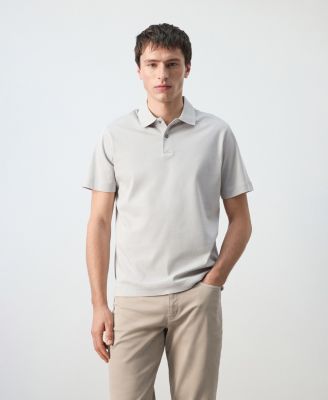 Men's Cotton Fine-Knit Polo Shirt