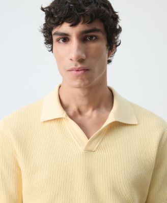 Men's Cotton Knitted Structure Polo Shirt