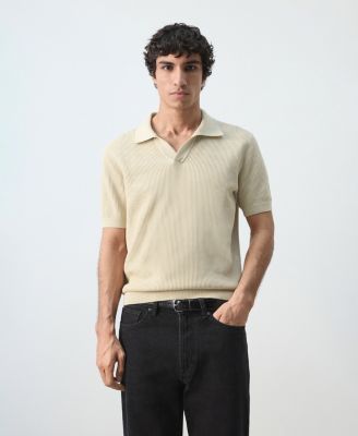 Men's Cotton Knitted Structure Polo Shirt
