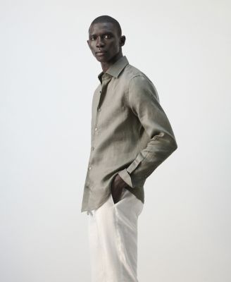 Men's Linen Slim-Fit Shirt