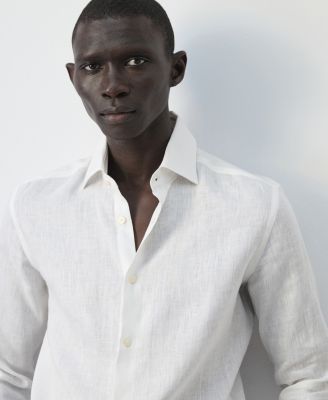 Men's Linen Slim-Fit Shirt