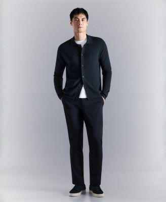 Men's Fine Knit Comfort Stretch Cardigan Sweater