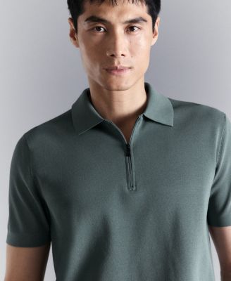 Men's Comfort Stretch Zip Polo Shirt