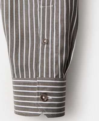 Men's Regular Fit Striped Lyocell Shirt