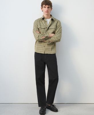 Men's Plaid Print Button Jacket