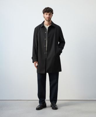 Men's Water-Repellent Pockets Trench Coat