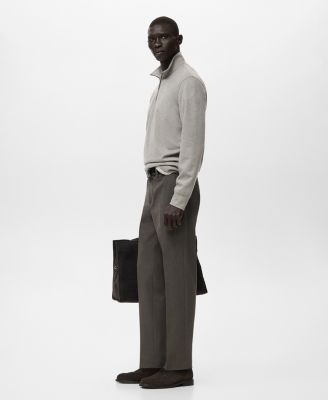 Men's Regular-Fit Zipper-Neck Sweatshirt