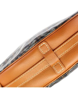 Hirondelle Shoulder Bag Coated Canvas and Leather