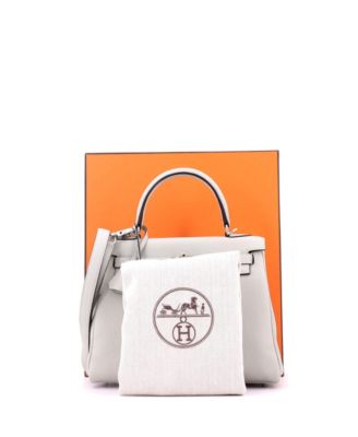 Kelly 25 Handbag Grey Togo with Palladium Hardware
